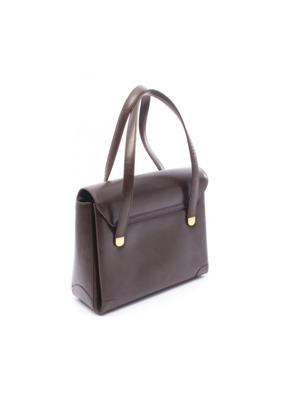 Celine Handbag Dark Brown Leather Triomphe